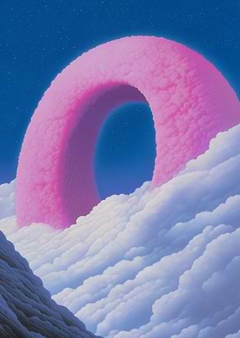 Pink Ring in the Clouds