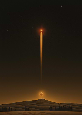 Beam of Light over Hill