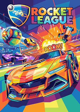 Rocket League Colorful Car Explosion