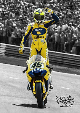 Valentino Rossi Victory Celebration