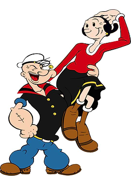 Popeye and Olive Oyl Cartoon