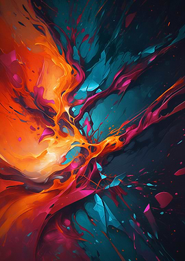 Abstract Colorful Explosion