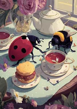 Ladybug and Bumblebee Tea Party