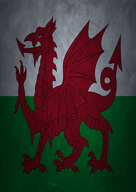 Welsh Dragon Flag