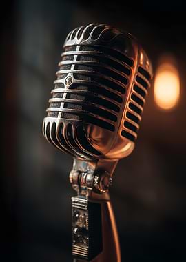 Vintage Microphone Close-Up