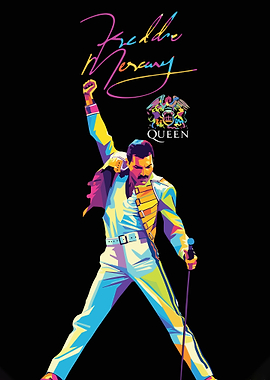 Freddie Mercury Pop Art Illustration