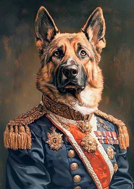 German Shepherd Royal Portrait