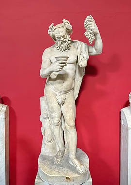 Statue of Bacchus with Grapes