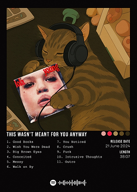 Cat listening to Lola Young album