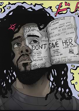 J. Cole Album Art Illustration