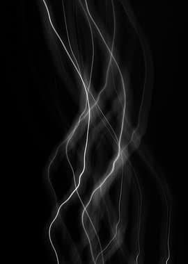 Abstract White Lines on Black Background