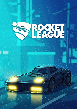 Rocket League Car in the Rain
