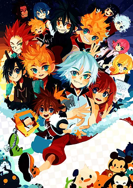 Kingdom Hearts Character Group Illustration