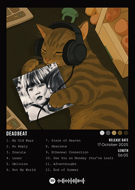 Deadbeat Album Cover with Cat