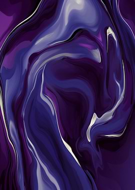Abstract Purple and Silver Swirls