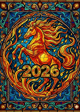 Year Of The Horse 2026 Chinese New Year Fire Horse