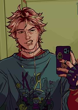 Edgy Teen Selfie Digital Art