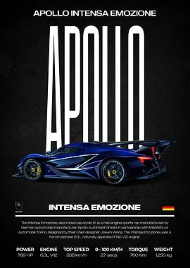 Apollo Intensa Emozione Car Poster