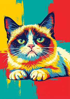 Grumpy Cat Pop Art Portrait