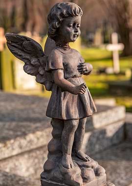 Angel Statue in Cemetery