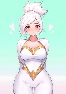 Anime Girl in White Suit