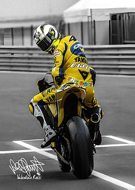 Valentino Rossi on Motorcycle