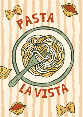 Pasta La Vista Funny Food Art