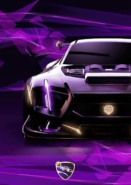 Rocket League Car with Purple Accents