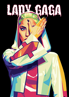 Lady Gaga Pop Art Portrait