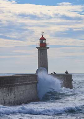 Lighthouse and Waves