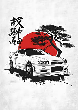 Nissan Skyline R34 Japanese Art