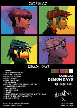 Gorillaz Demon Days Album Cover