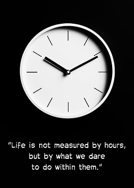 Minimalist Clock with Inspirational Quote