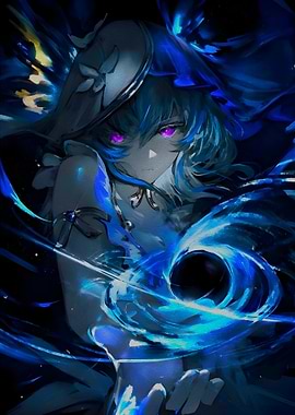 Anime Girl with Magic Orb