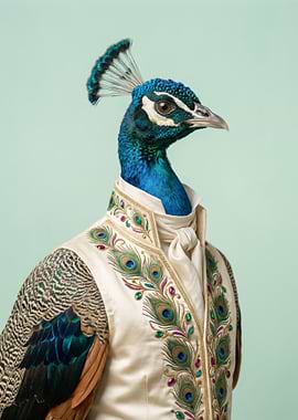 Peacock in Vest