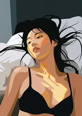 Woman in Bed, Digital Art