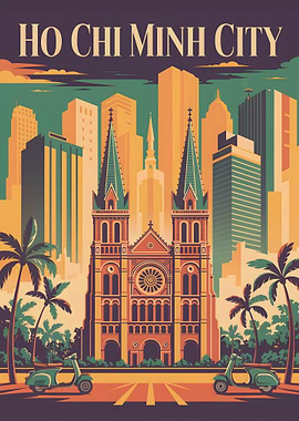 Ho Chi Minh City Travel Poster