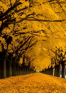 Autumn Tree-Lined Path