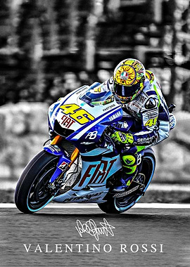 Valentino Rossi on Motorcycle