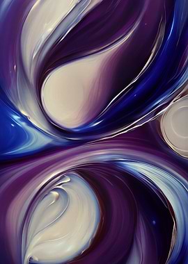 Abstract Swirls of Purple and Blue