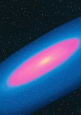 Pink Galaxy in Starry Space