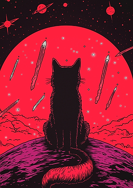 Cosmic Cat Contemplation