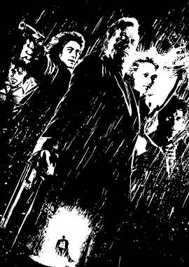 Black and White Noir Scene sin city