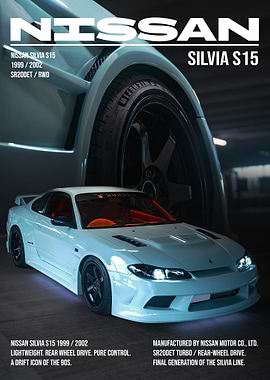 Nissan Silvia S15 Car Poster