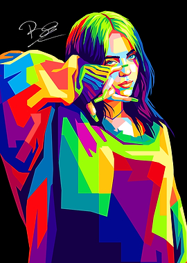 Billie Eilish Pop Art Portrait