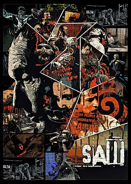 Saw Movie Poster Collage