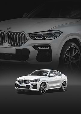 White BMW X6 Car