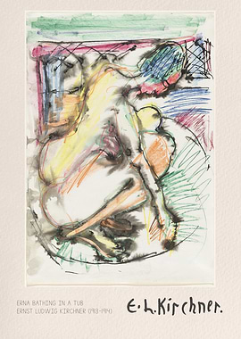 Erna Bathing in a Tub by Kirchner