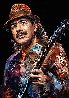 Carlos Santana Painting