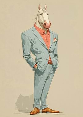 Horse in a Suit
